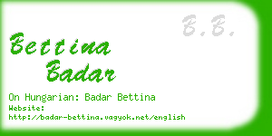 bettina badar business card